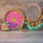 Rani & Mint Jaipuri Karwa Chauth Thali Set