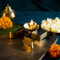 Spiritual Swastik Brass Diya