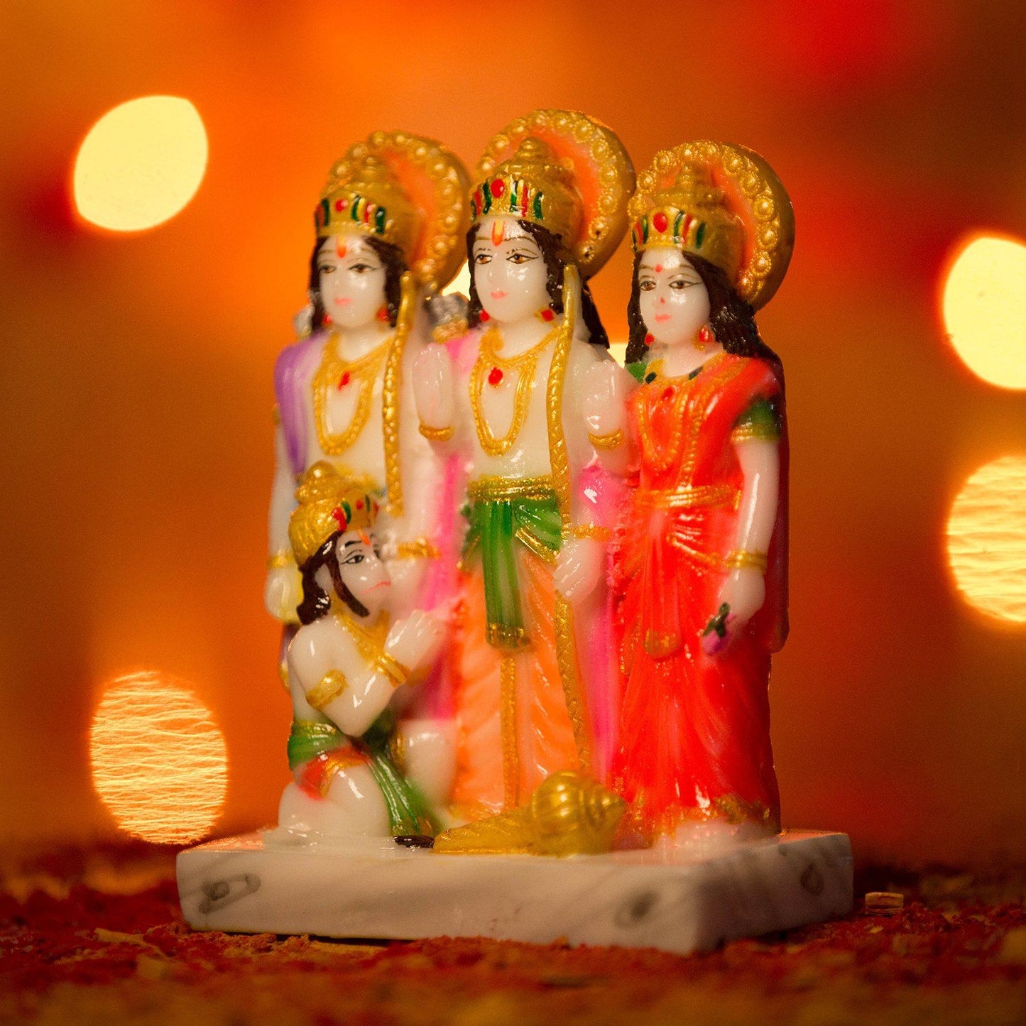 Majestic Ram Sita Laxman with Hanuman (Ram Darbar) Statue