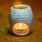 Decorative Meditating Buddha Aroma Diffuser Tealight Holder White