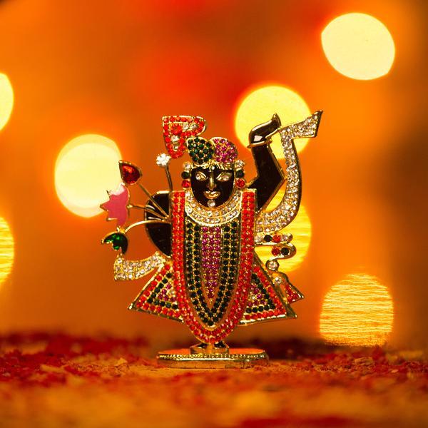 Stunning Glossy Black Tirupati Idol
