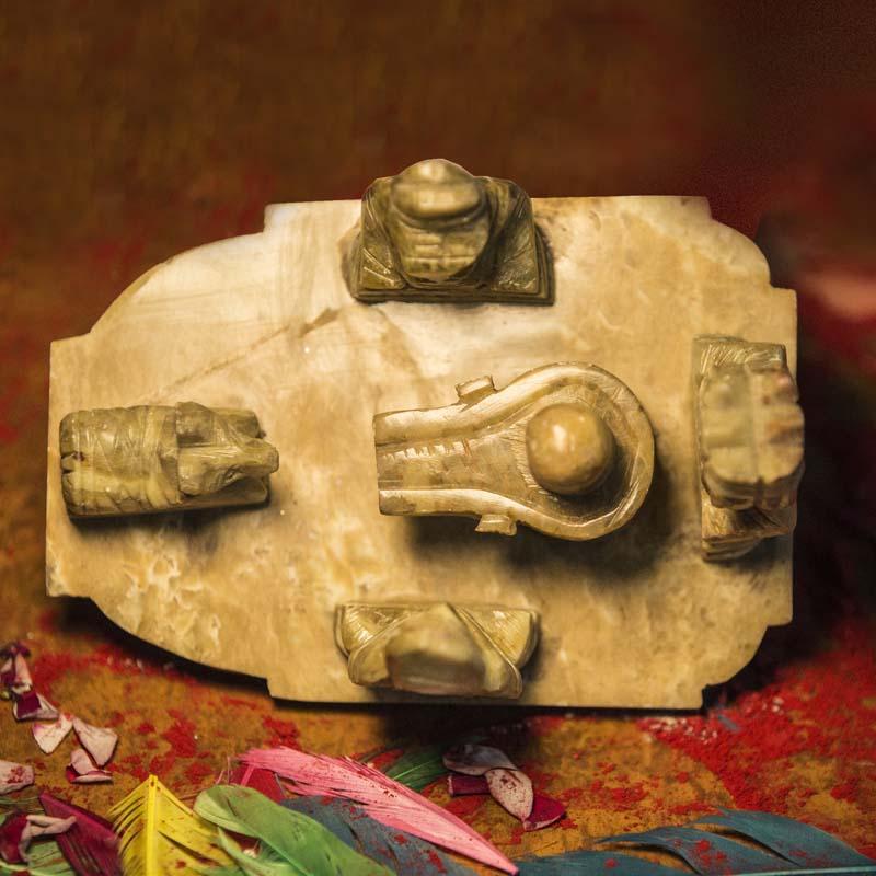 Handcrafted Marble Shiv Family Figurine