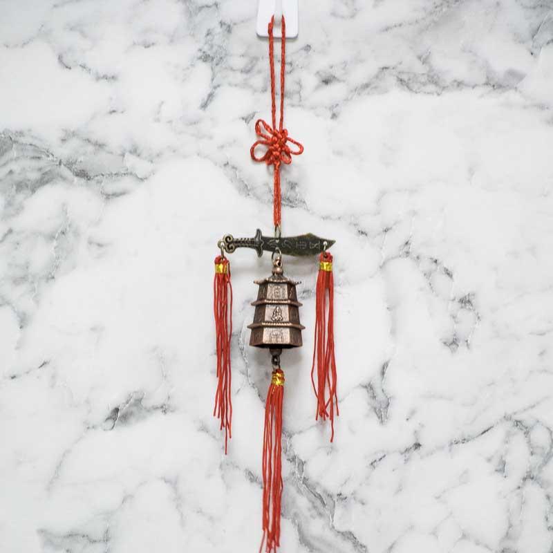 Feng Shui Traditional Bell Shaolin Sword Wind Chime for Good Luck