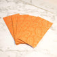 Pumpkin Orange Envelope with Paisley Floral Design (Pack of 5)