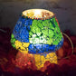 Multi-Hued Crackled Glass Table Lamp