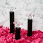 Handcrafted Black White Glass Designer Pillar Candle Holder