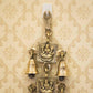 Antique Brass Door/Wall Hanging 5 Bells with Engraved Laxmi