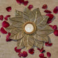 Textured Leafy T-light Holder Showpiece