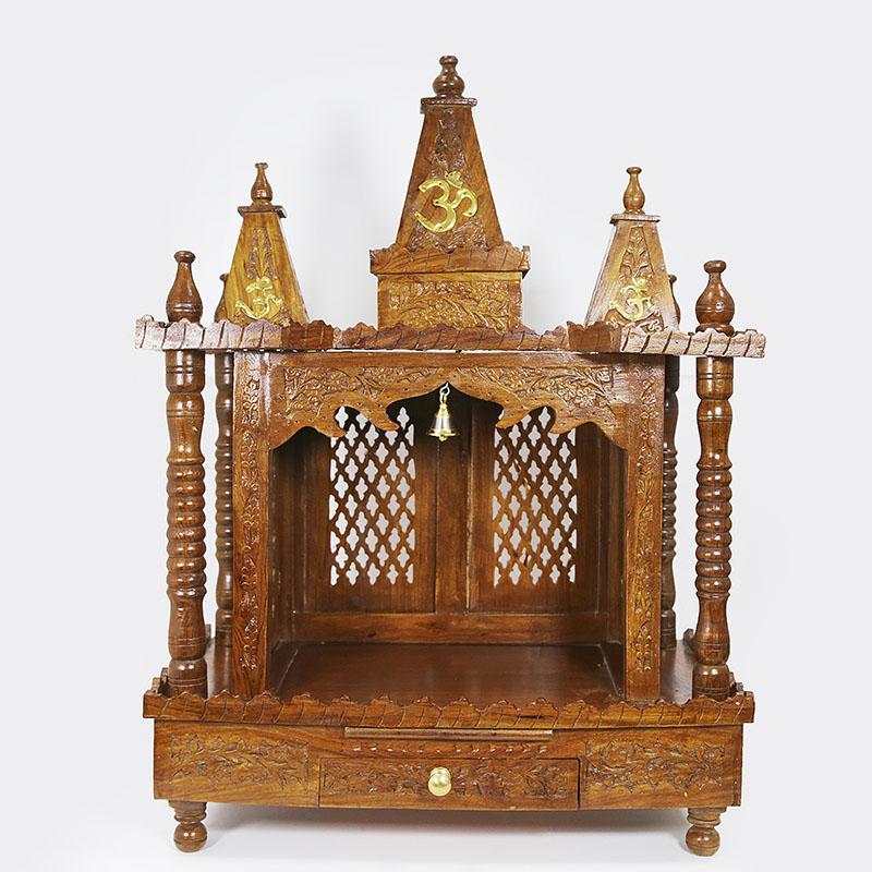 Handcrafted Wooden Pooja Mandir