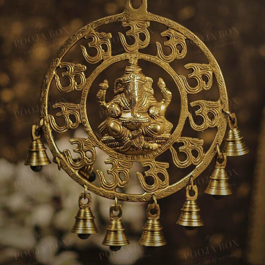 Aesthetic Ganesha Om Bell Hanging