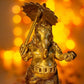 Antique Brass Umbrella Ganesha Idols