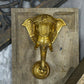 Antique Brass Wall Hanging Ganesha With Bell Idol