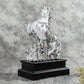 Antique White Polyresin Horse Figurine Home Decor