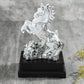 Antique White Polyresin Horse Figurine Home Decor