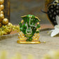 Attractive Green Studded Dashboard Ganesha Idol Idol