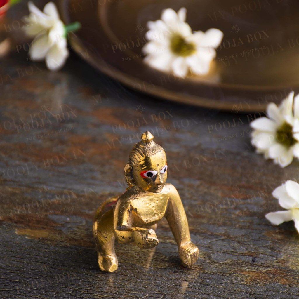 Beautiful Laddu Gopal Brass Idol