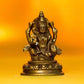 Beautiful Laxmi Ganesh On Lotus Brass Idol For Decor Idols