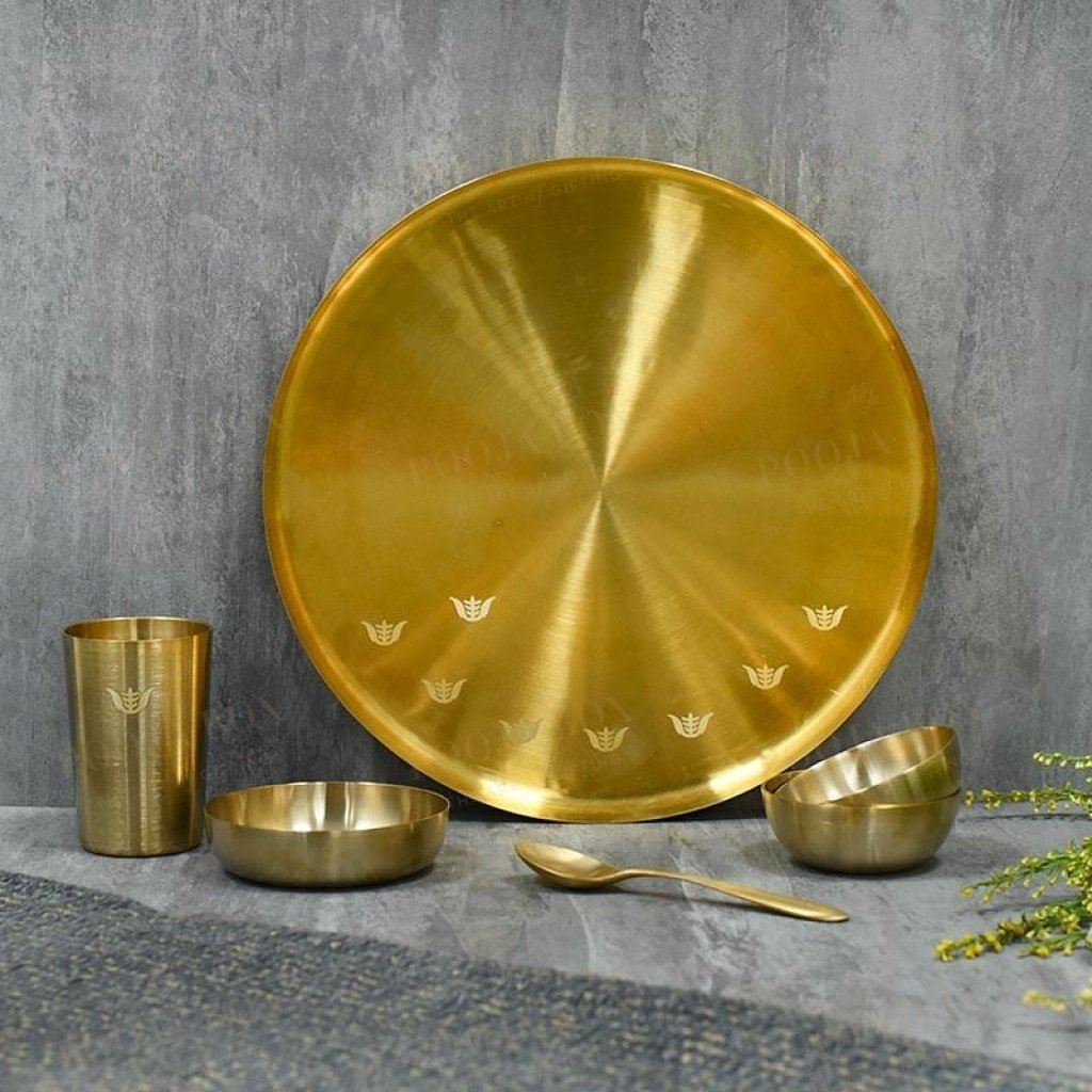 Bhog Tulsi Kansa Set Pooja Items