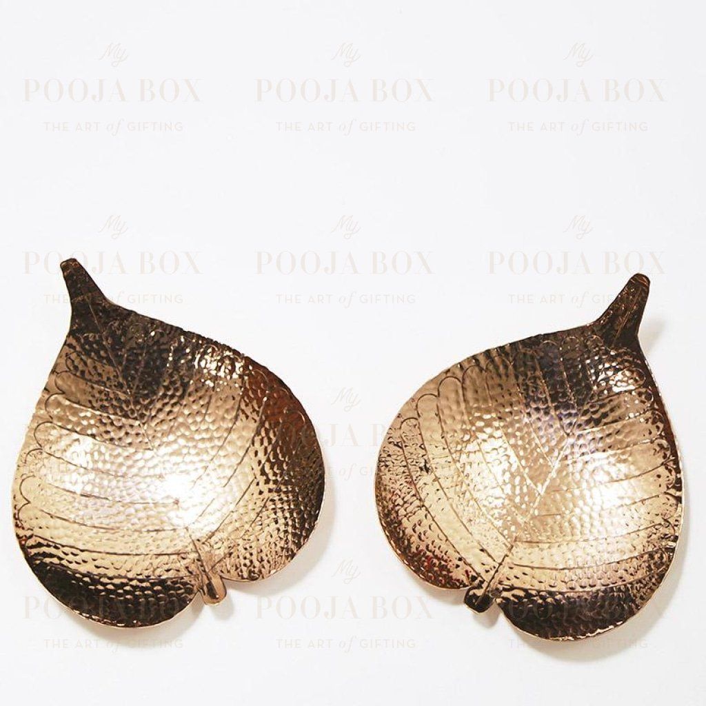 Bodhi Prayer Leaf (Set Of 2) Pooja Items