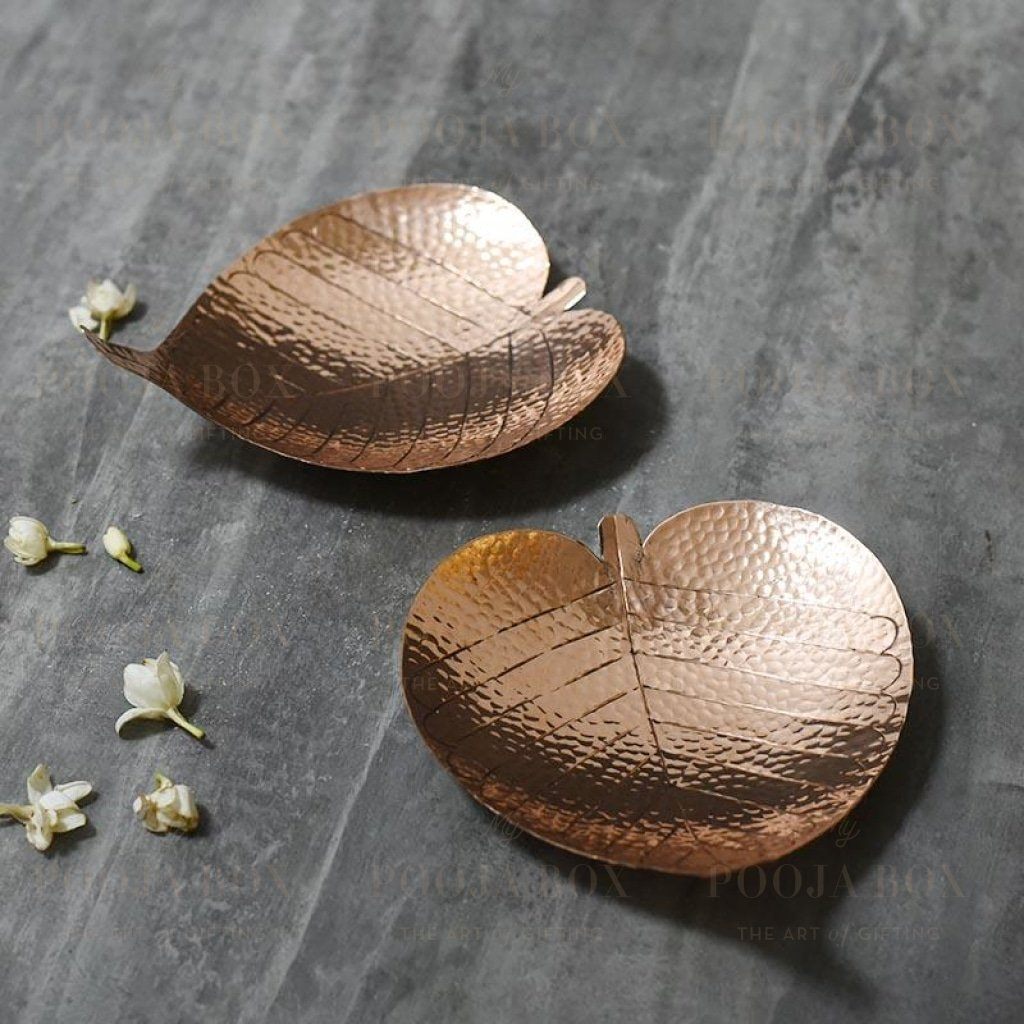 Bodhi Prayer Leaf (Set Of 2) Pooja Items