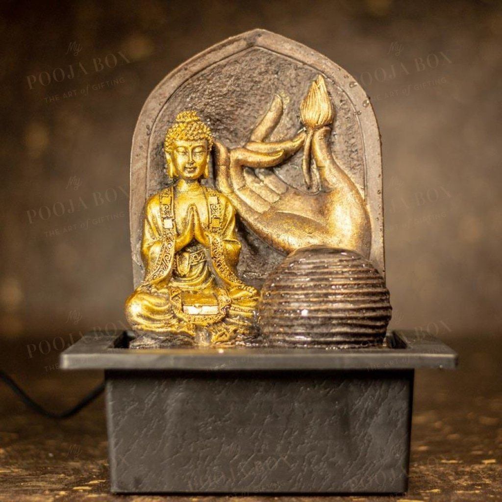 Buddha With Flower Fountain