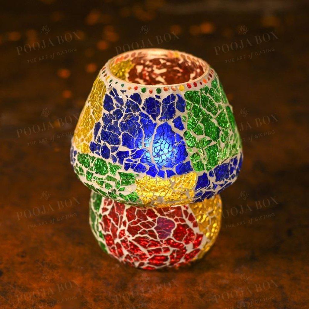 Captivating Crackled Glass Table Lamp Home Decor