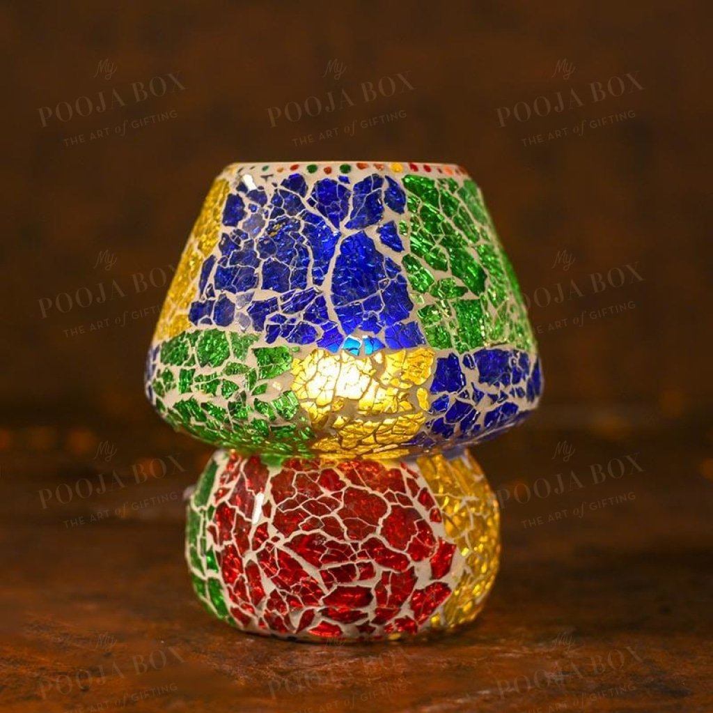 Captivating Crackled Glass Table Lamp Home Decor