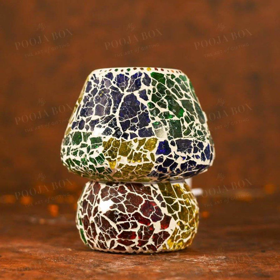 Captivating Crackled Glass Table Lamp Home Decor