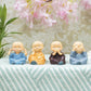 Cute Mini Monk Set Of 4 Home Decor