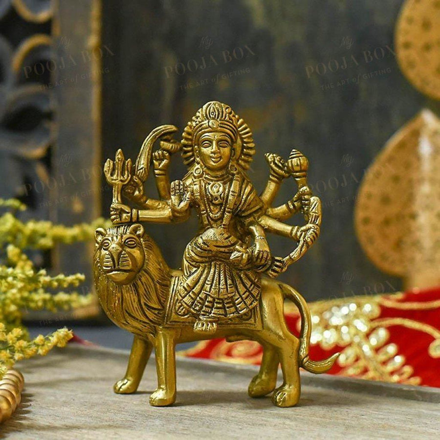 Divine Brass Durga Maa Idol Idols