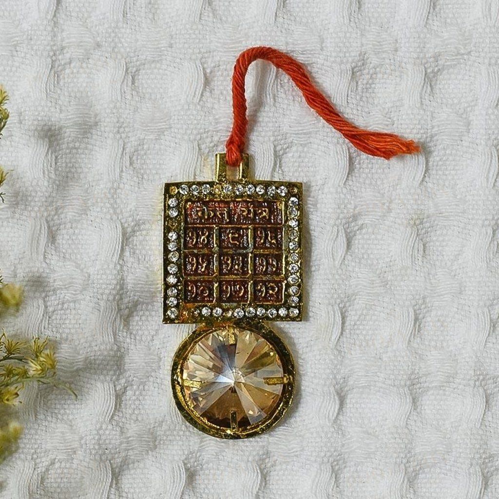 Divine Shri Ketu Yantra Pendant With White Stone