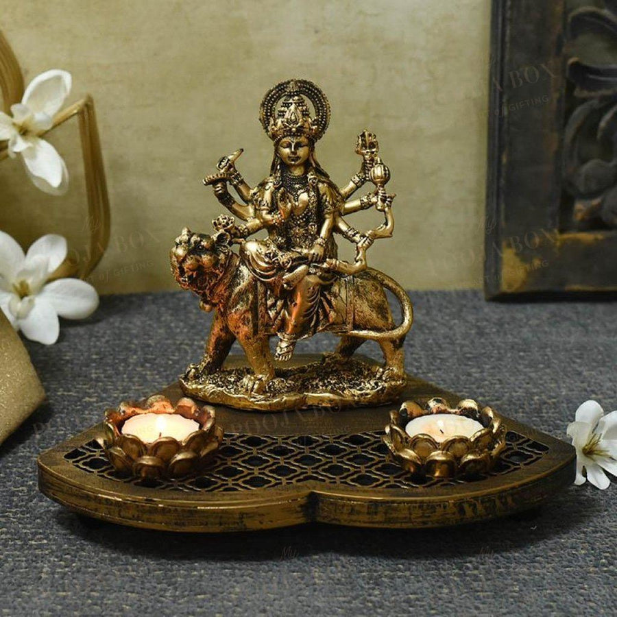 Durga Maa Candle Holder Idols