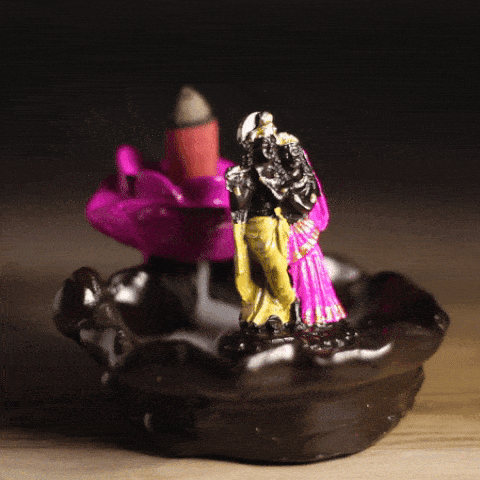 Radha Krishna Backflow Incense Burner
