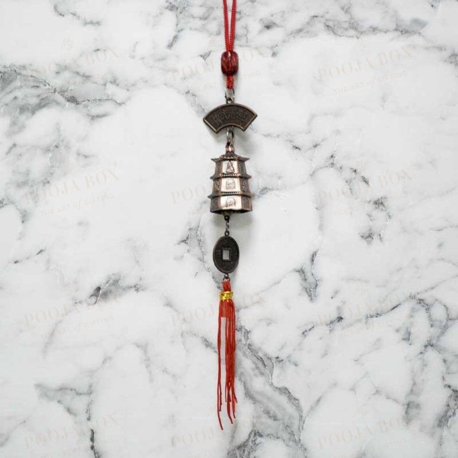 Feng Shui Pagoda Wind Chime With Lucky Coin Tassel Chimes