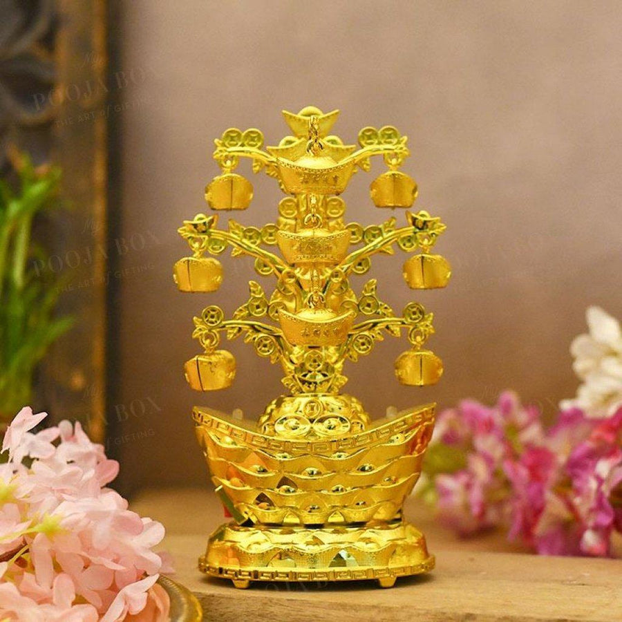 Feng Shui Sailing Boat Showpiece With Light For Good Luck