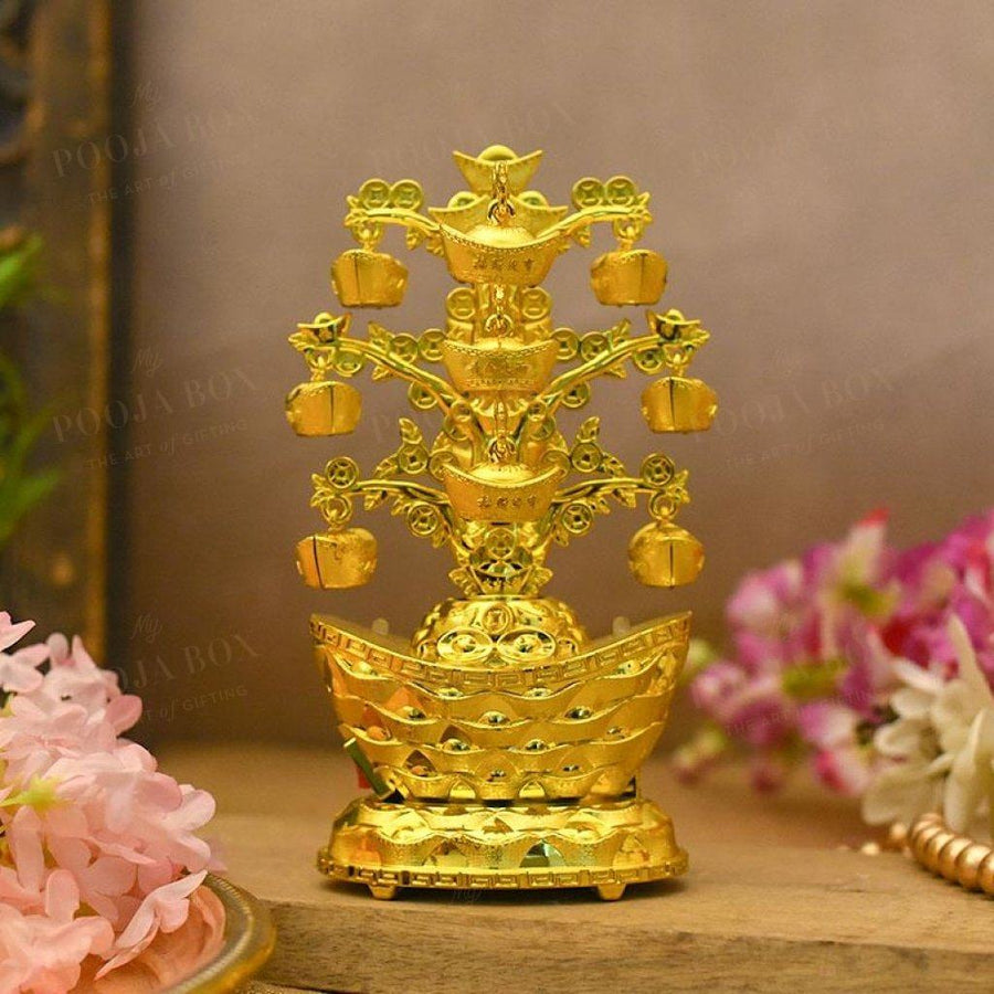 Feng Shui Sailing Boat Showpiece With Light For Good Luck