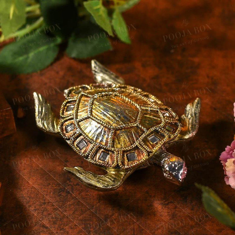 Feng Shui Tortoise With Mirror Detailing Yantra