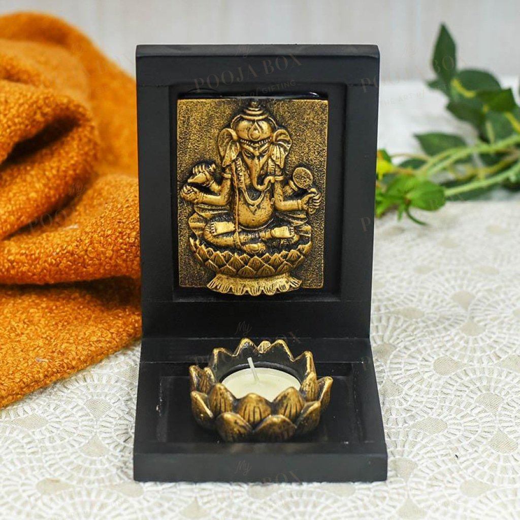 Ganesha Themed Candle Holder