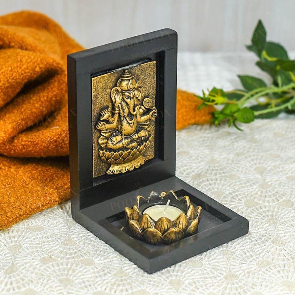 Ganesha Themed Candle Holder