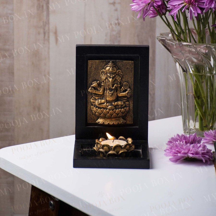 Ganesha Themed Candle Holder