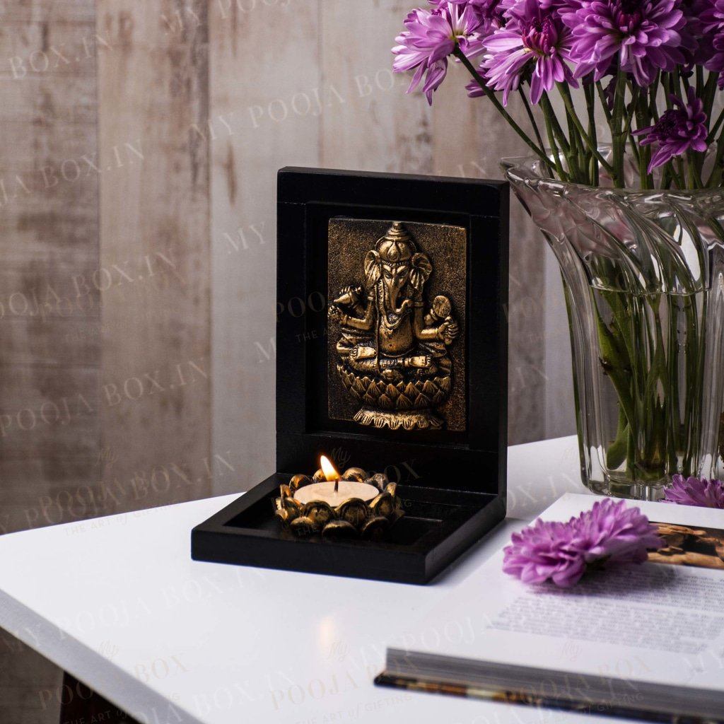 Ganesha Themed Candle Holder