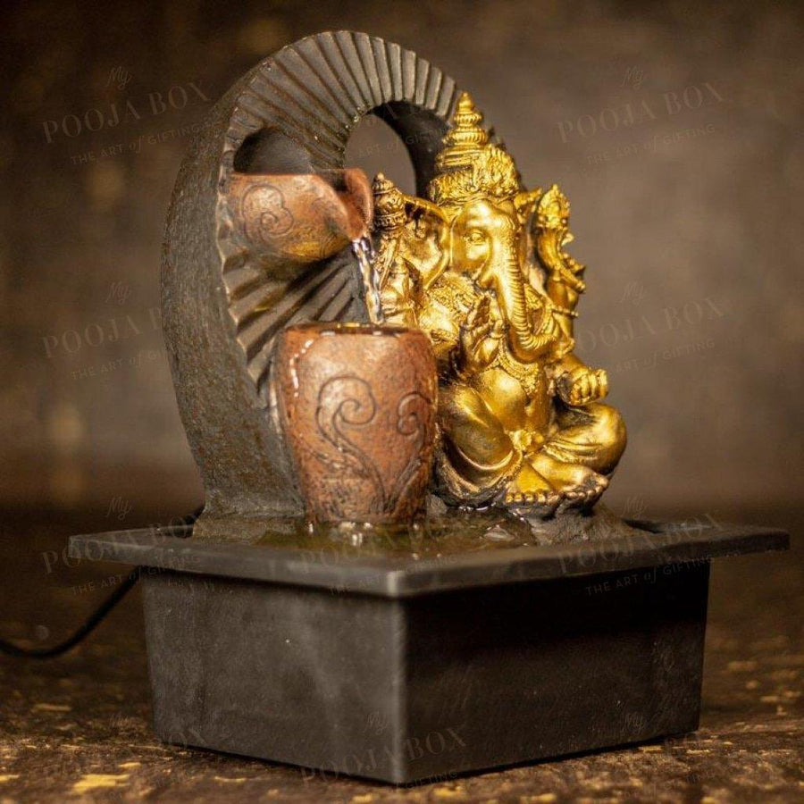 Ganesha With 2 Vessels Fountain