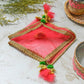 Gold & Peach Beaded Thali Cover Karwa Chauth