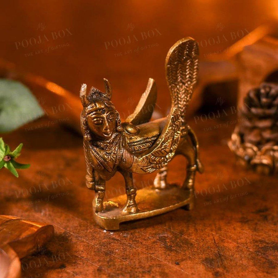 Gorgeous Handcrafted Kamdhenu Brass Idol Idols