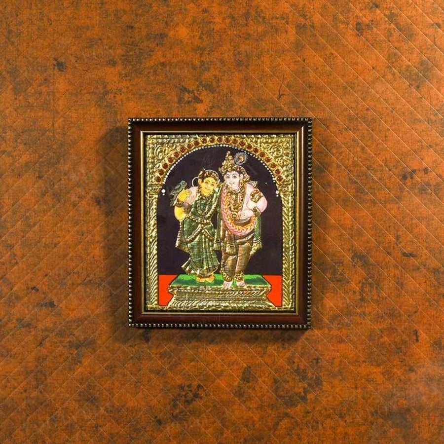 Handpainted Raddha Krishna Traditional Tanjore Painting Home Decor