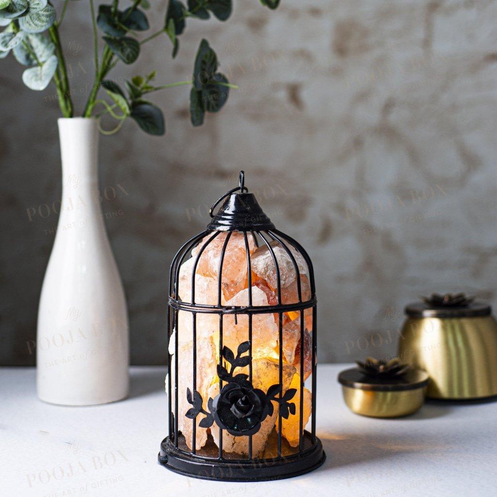 Himalayan Pink Salt Cage Glow Lamp