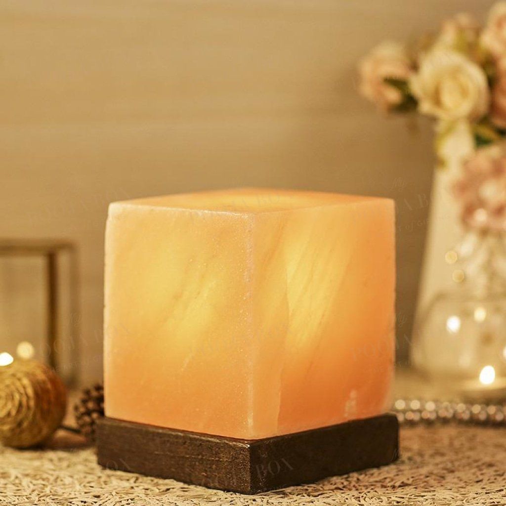 Himalayan Pink Salt Cube Glow Lamp Salt Lamp