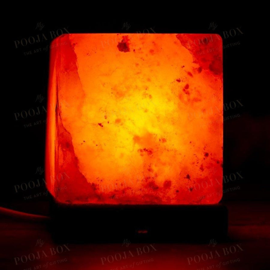 Himalayan Pink Salt Cube Glow Lamp Salt Lamp