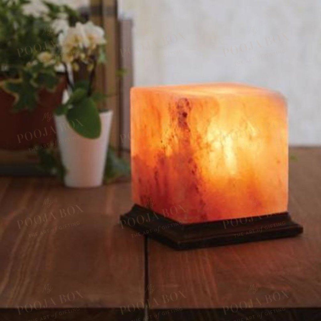 Cube Glow Himalayan Pink Salt Rock Lamp