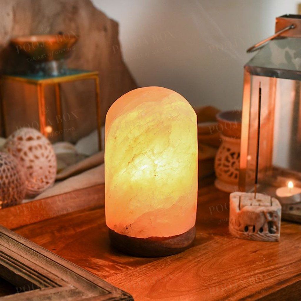 Himalayan Pink Salt Shivling Glow Lamp Salt Lamp